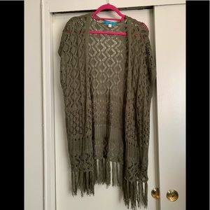 Francesca’s Olive Green Shawl/Cover up